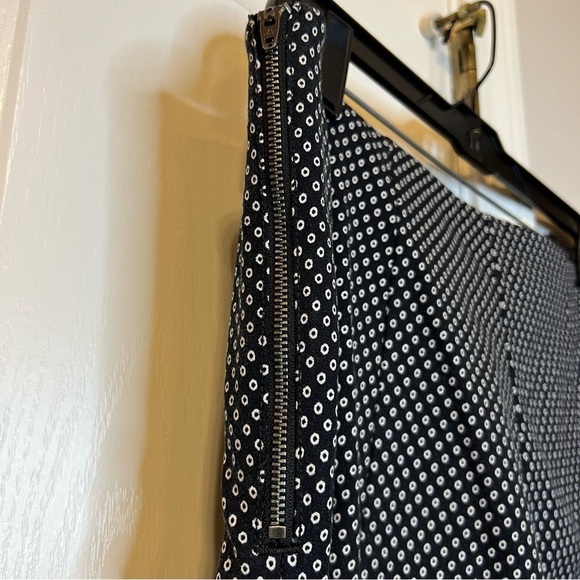 Anthropologie The Essential Slim Pants Trouser Black White Circle Pattern Sz 12 - Picture 10 of 16